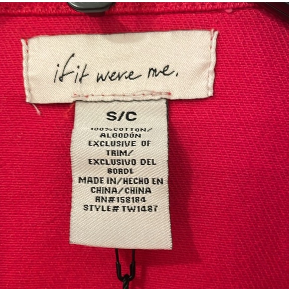 NWT if it were me pink Shacket in size small - Picture 3 of 3